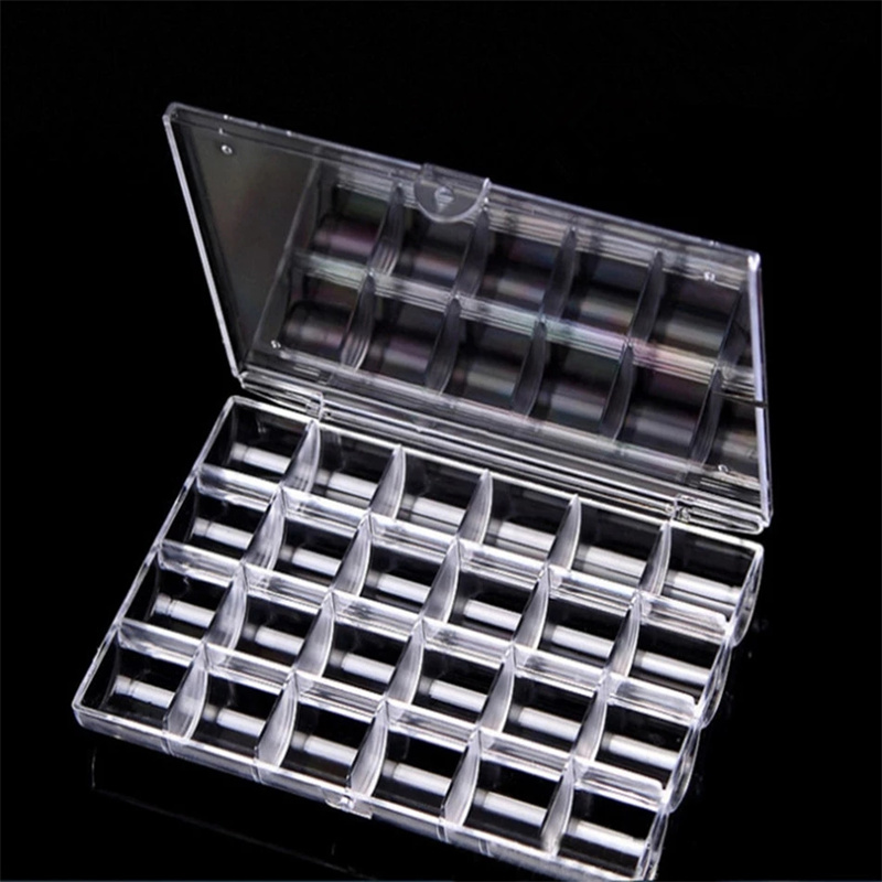 Best of Transparent Nail Art Storage Box Multiple Grids White Plastic Organizer Box Nail Charm Decoration Tip Container Nail Take InTool Reviews & Tips