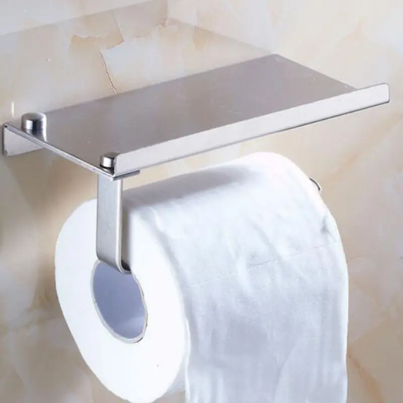 Stainless  Mounted Paper Holder Towel Dispenser Rack Self- under Cabinet Rustproof Hanging Decor  Toilet