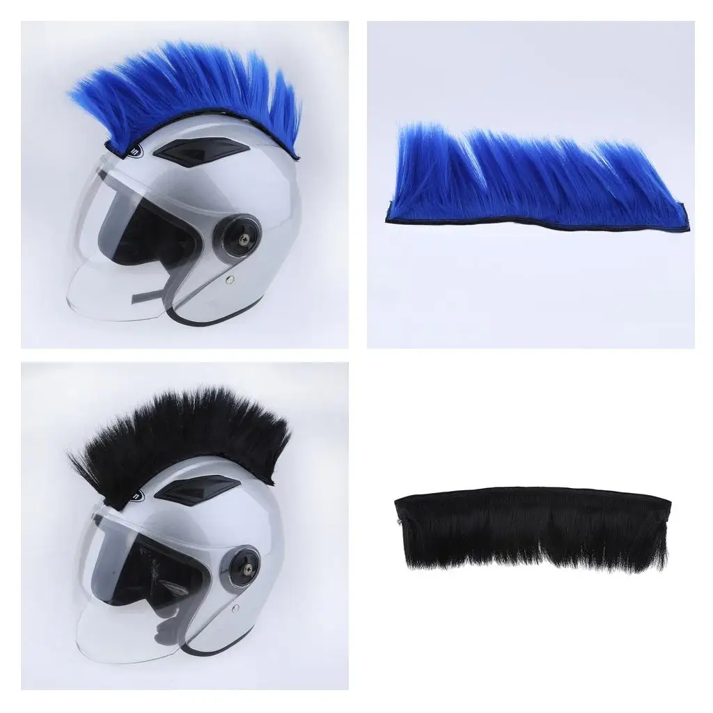 2pcs +Black Motorcycle Wig Adhesive   Wig Costumes Hairpiece
