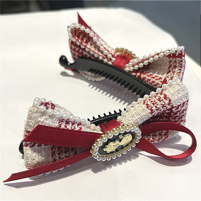 Mode neue einzigartige Haarschmuck Beauty Head Bananen clip mit Fliege für Frauen wunderschöne Look Back Löffel Pferdes chwanz perfekt – Detail 2