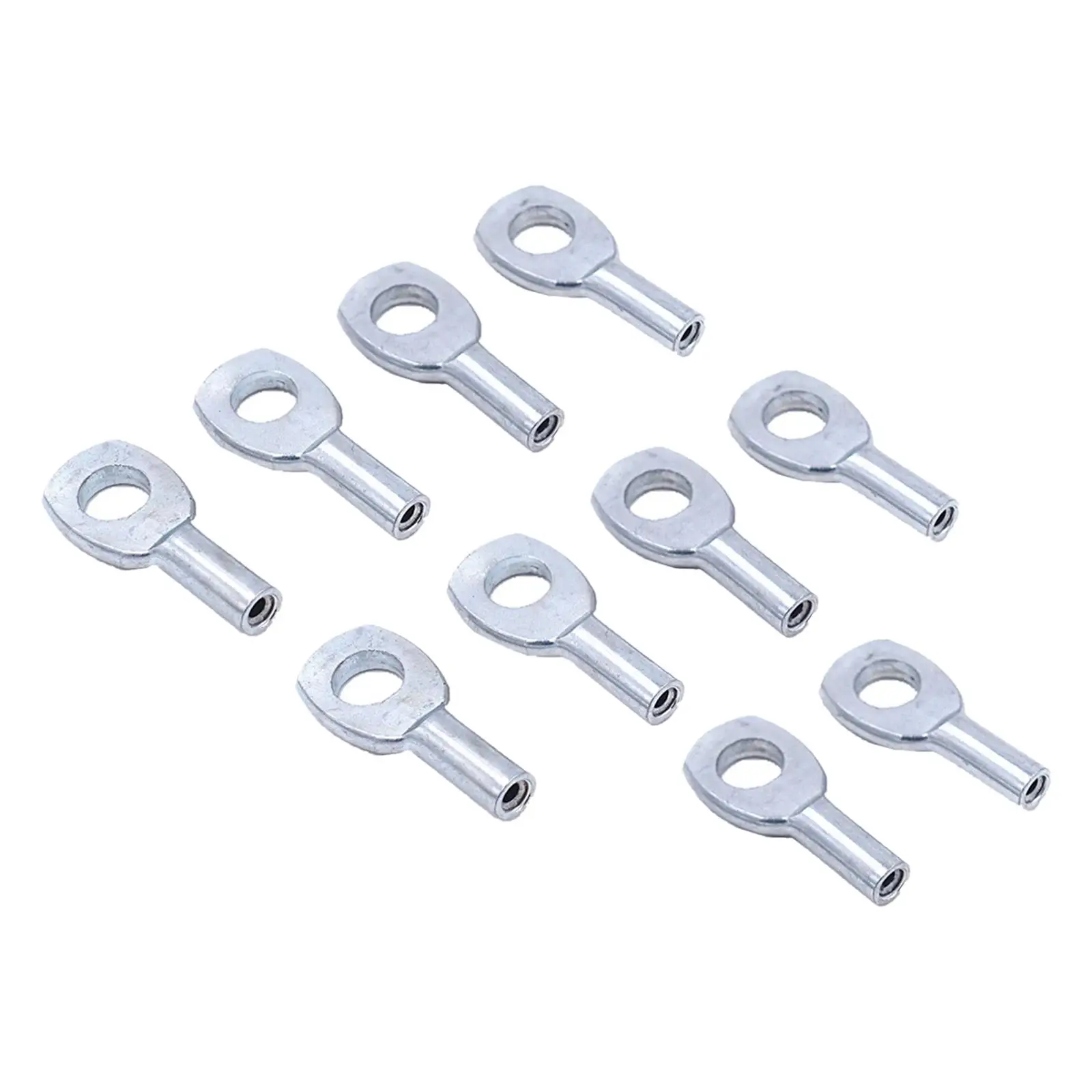 10 Pack Steel Wire Rope Eyelets Strength Training Exercise Machine Eyelet Terminal Connector Attachments for 2mm Wire Rope