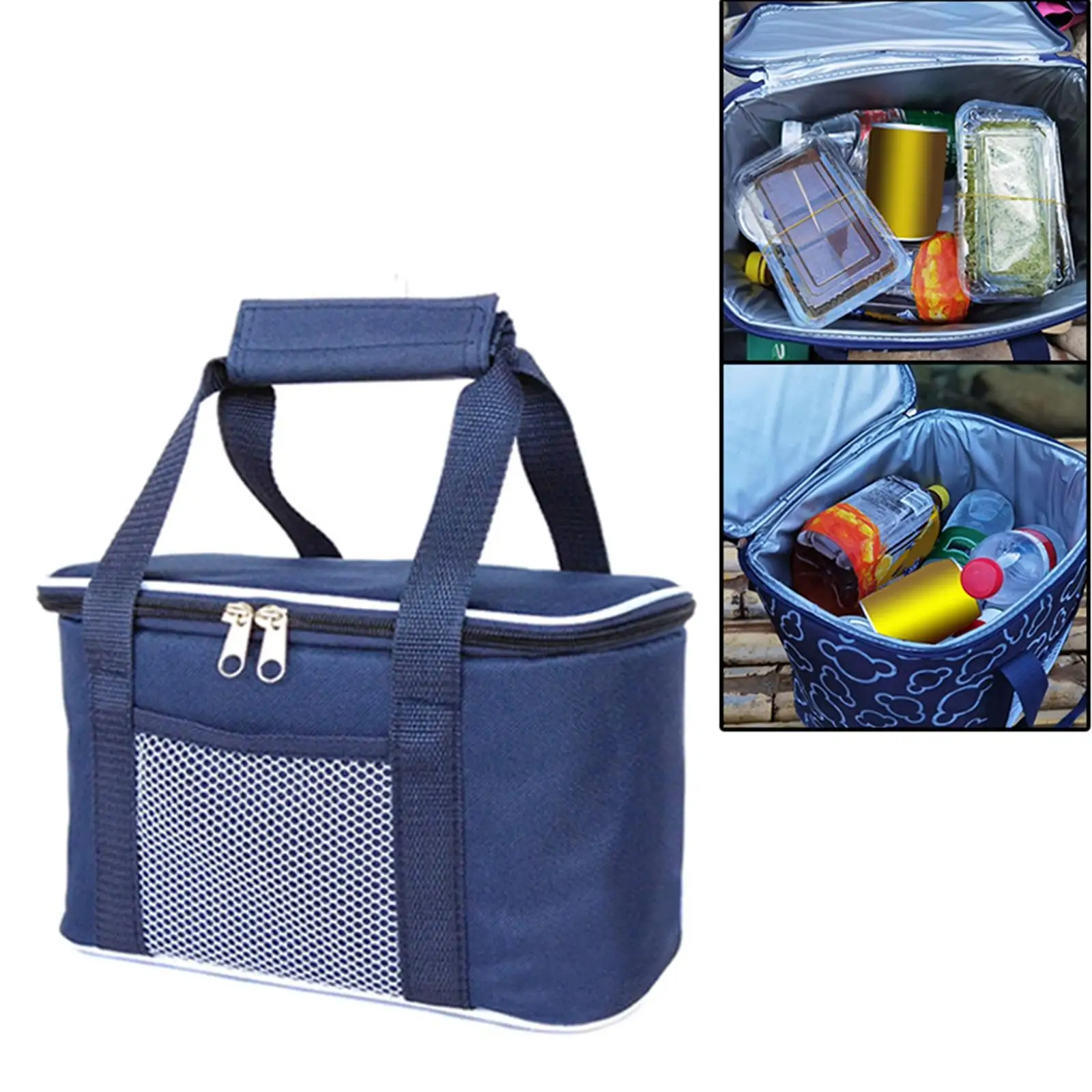 Insulated Lunch Ice Bag Lunch Box Cooler Bag Large Capacity Pouch for Outdoor Office