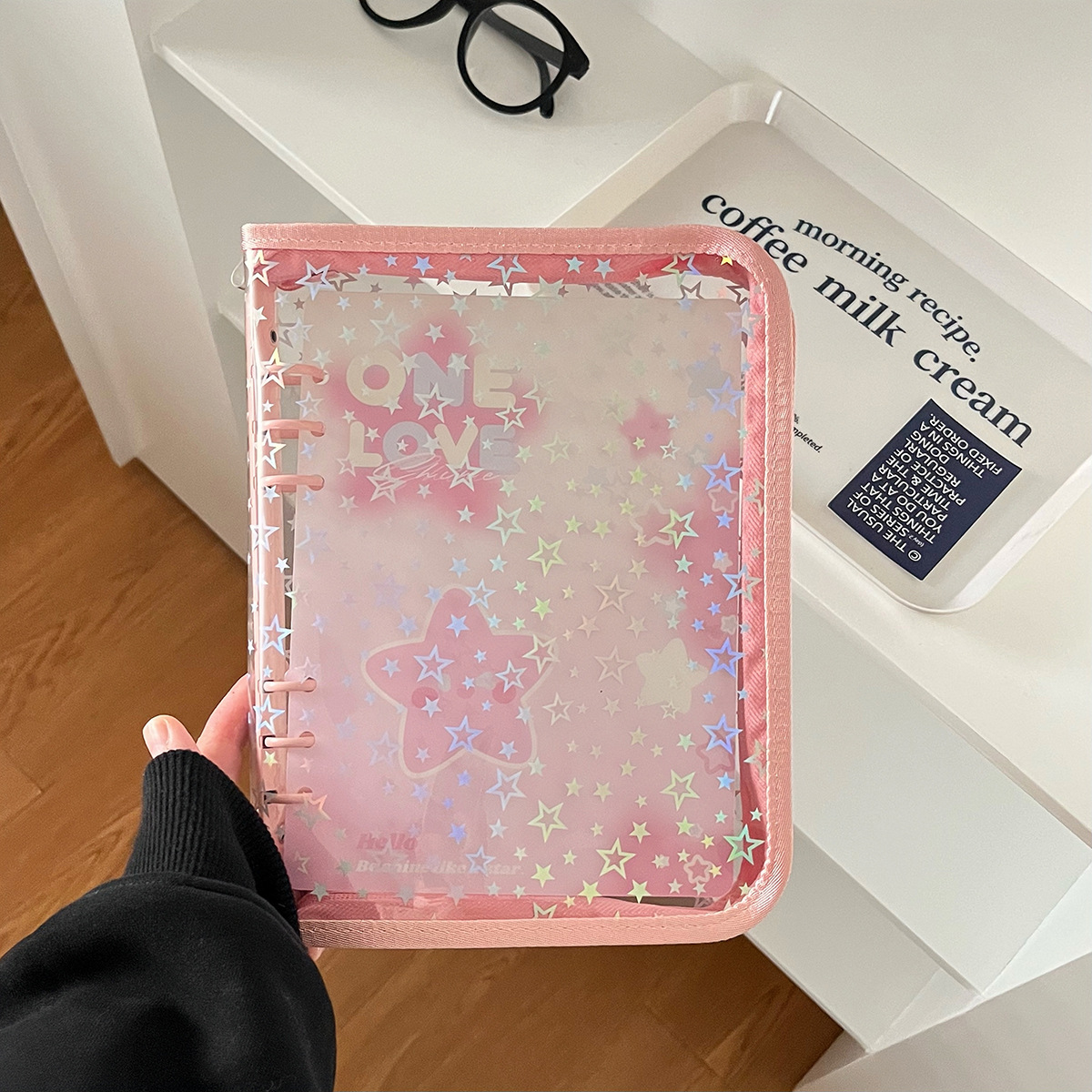 A5 Stern Transparente Abdeckung Binder Fotokartenhalter Idol Kpop Fotoalbum Foto Sammeln Buch Reißverschlusstasche Aufbewahrung Schulbriefpapier – Detail 11