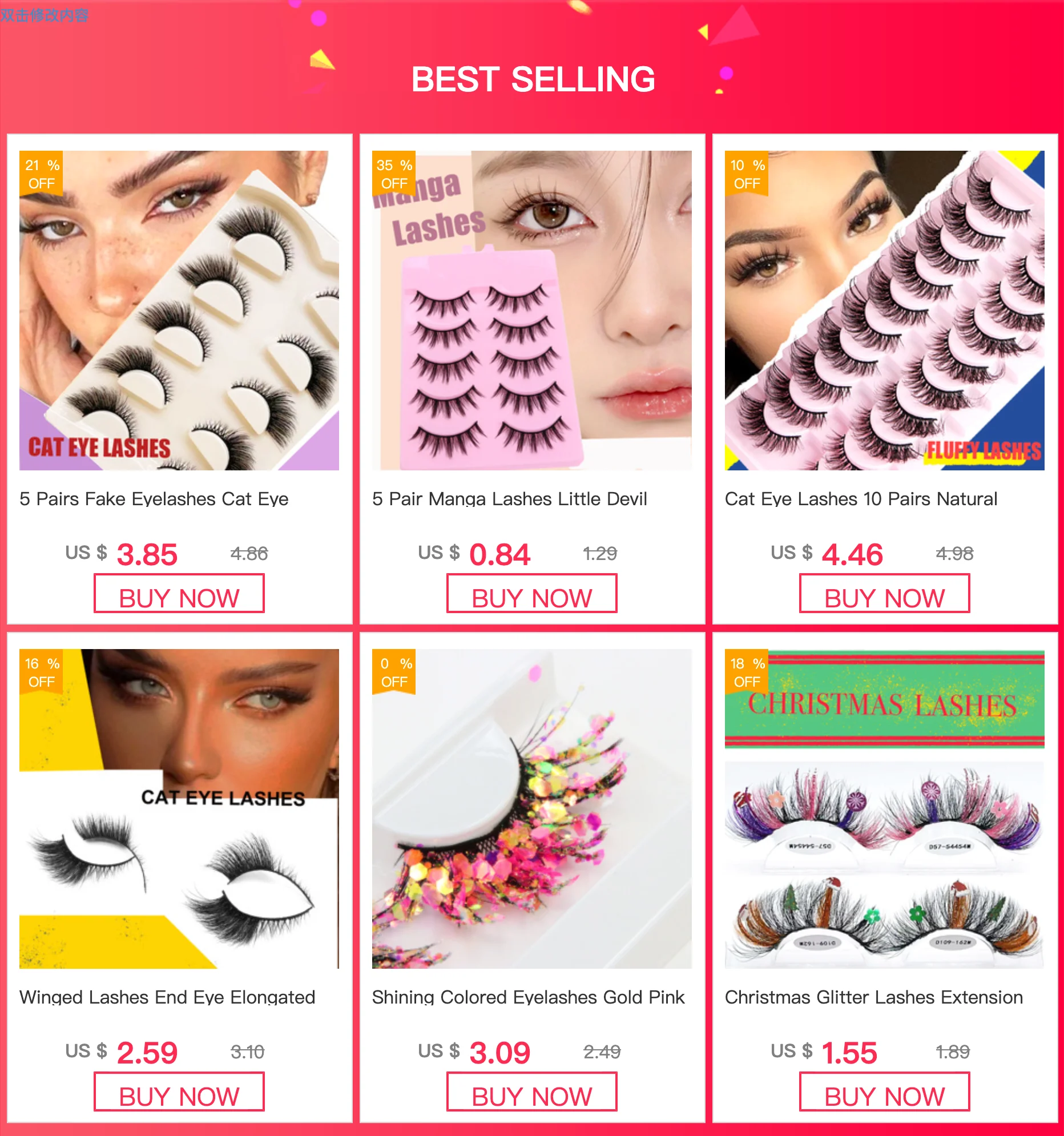 Cosplay&ware 5 Pair Manga Lashes Little Devil Anime Cosplay Natural Wispy Fairy Cross Korean Makeup Fake Eyelashes -Outlet Maid Outfit Store S4d68d869356943ee99b245b21423c3906.jpg