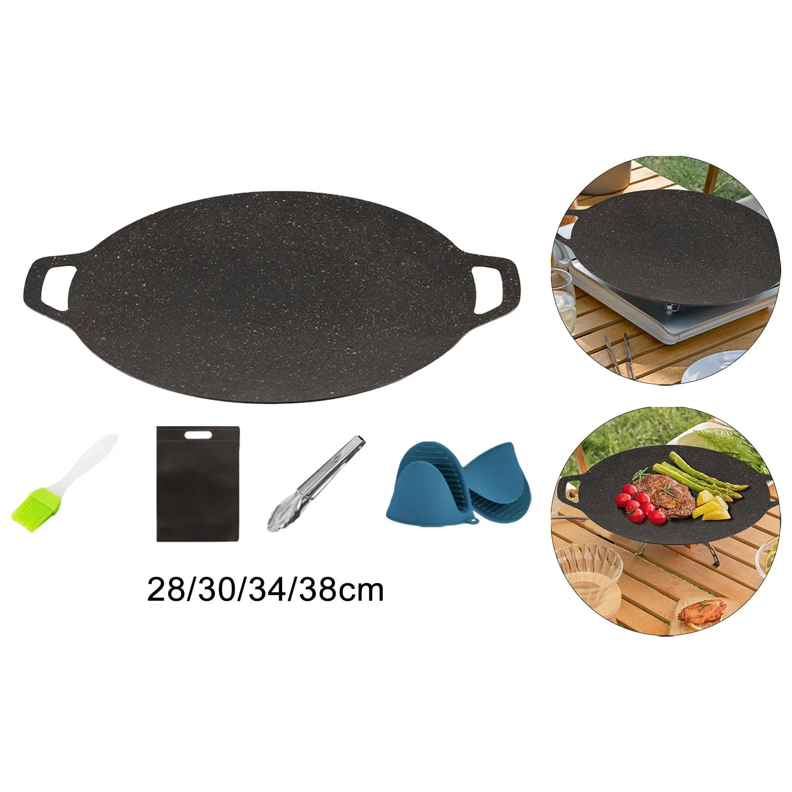 BBQ Grill Cooking Pans Barbecue Grill Plate for Backpacking Supplies Fishing
