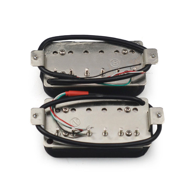Set Pickup Humbucker Artec VH-Rock Alnico 5, Per Chitarra Elettrica (manico E Ponte) - Nero, Toni Caldi Vintage, Ideale Per Blues E Rock
