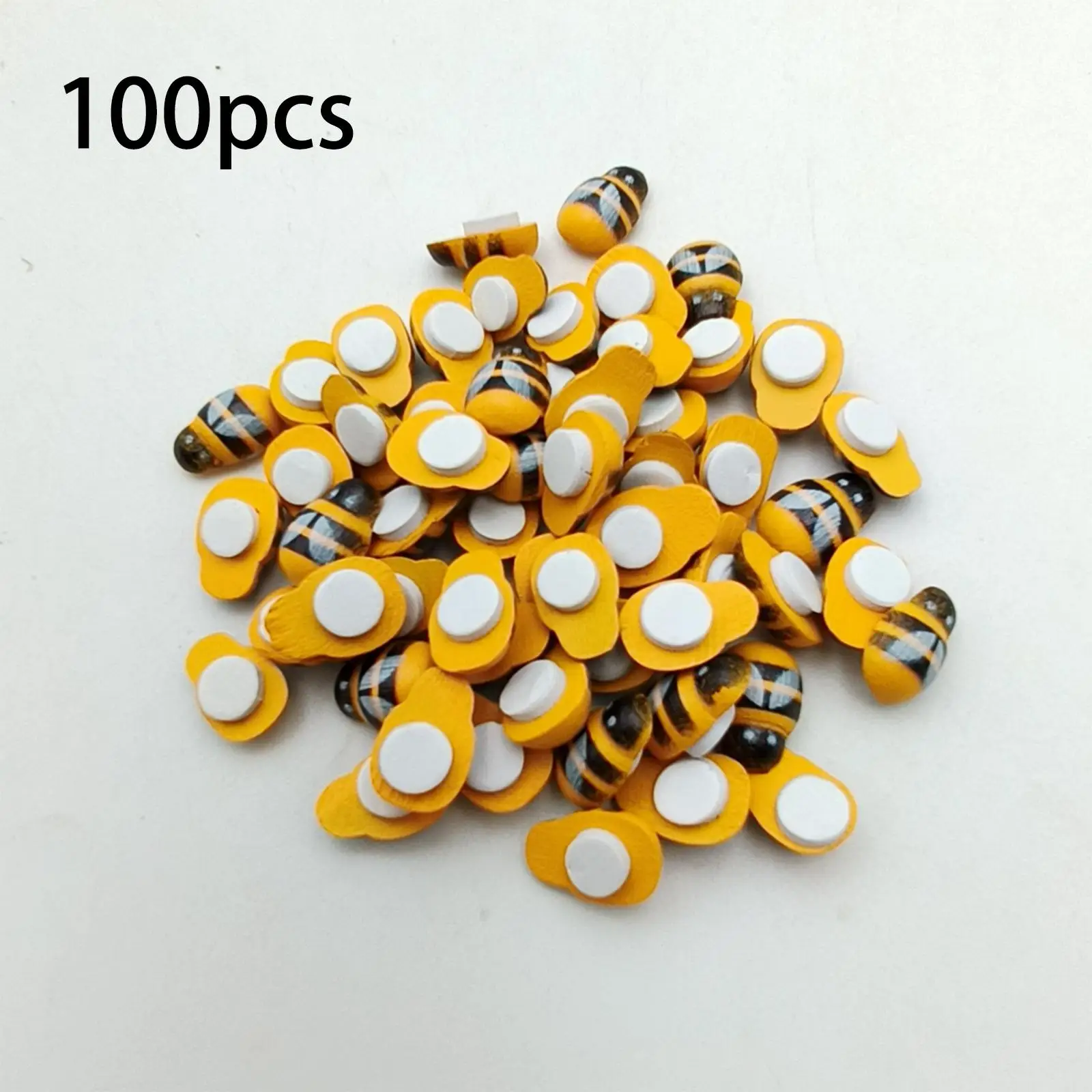 100x Bees Stickers for Crafts Scrapbook Handicrafts Flatback Embellishment for Card Making Hair Bow Center Craft Jewelry Making