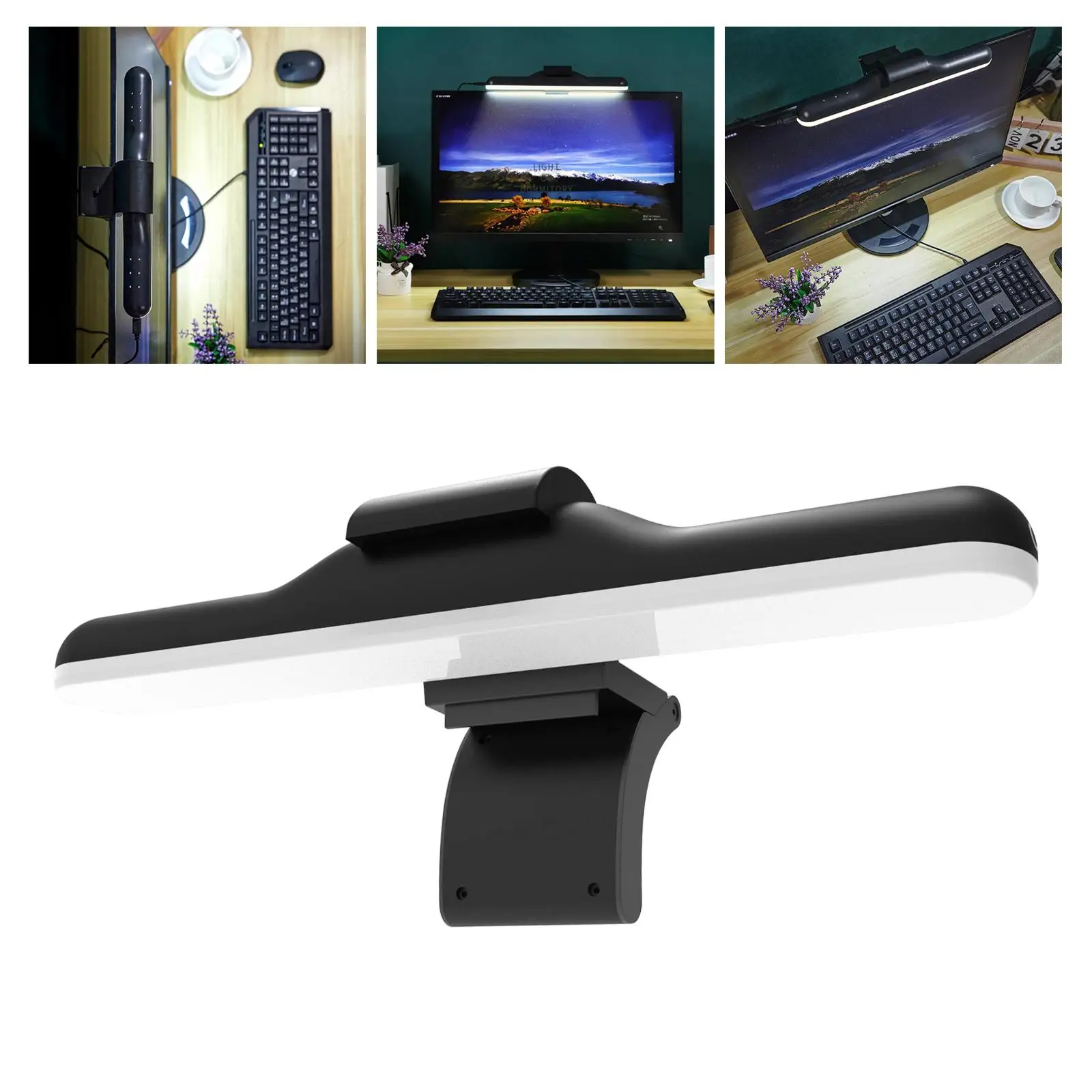 Dimmable Computer Monitor Lamp Hanging E-Reading USB Laptop Screen Light Bar