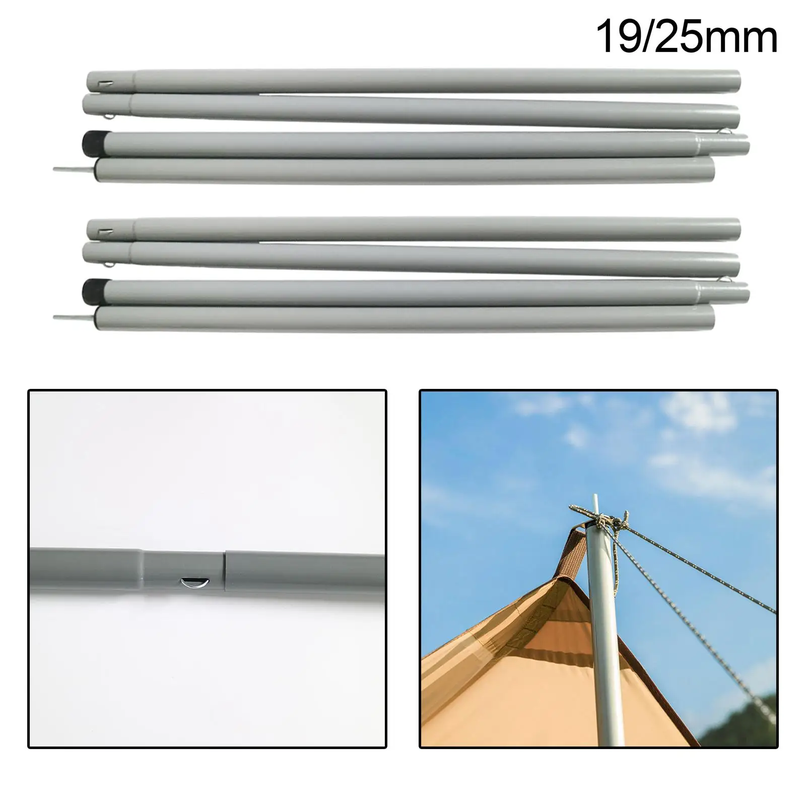 Camping Tent Rod Portable Rod Holder Support Rods Durable Universal Replacement for Outdoor Canopy Activities