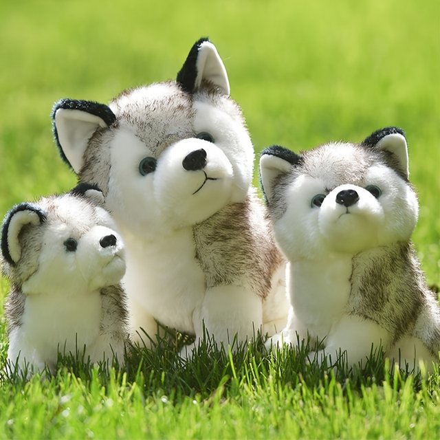 Small Promotional hotsell Toy Lovely Cute Lying Lifelike Soft Stuffed Husky Plush Realis