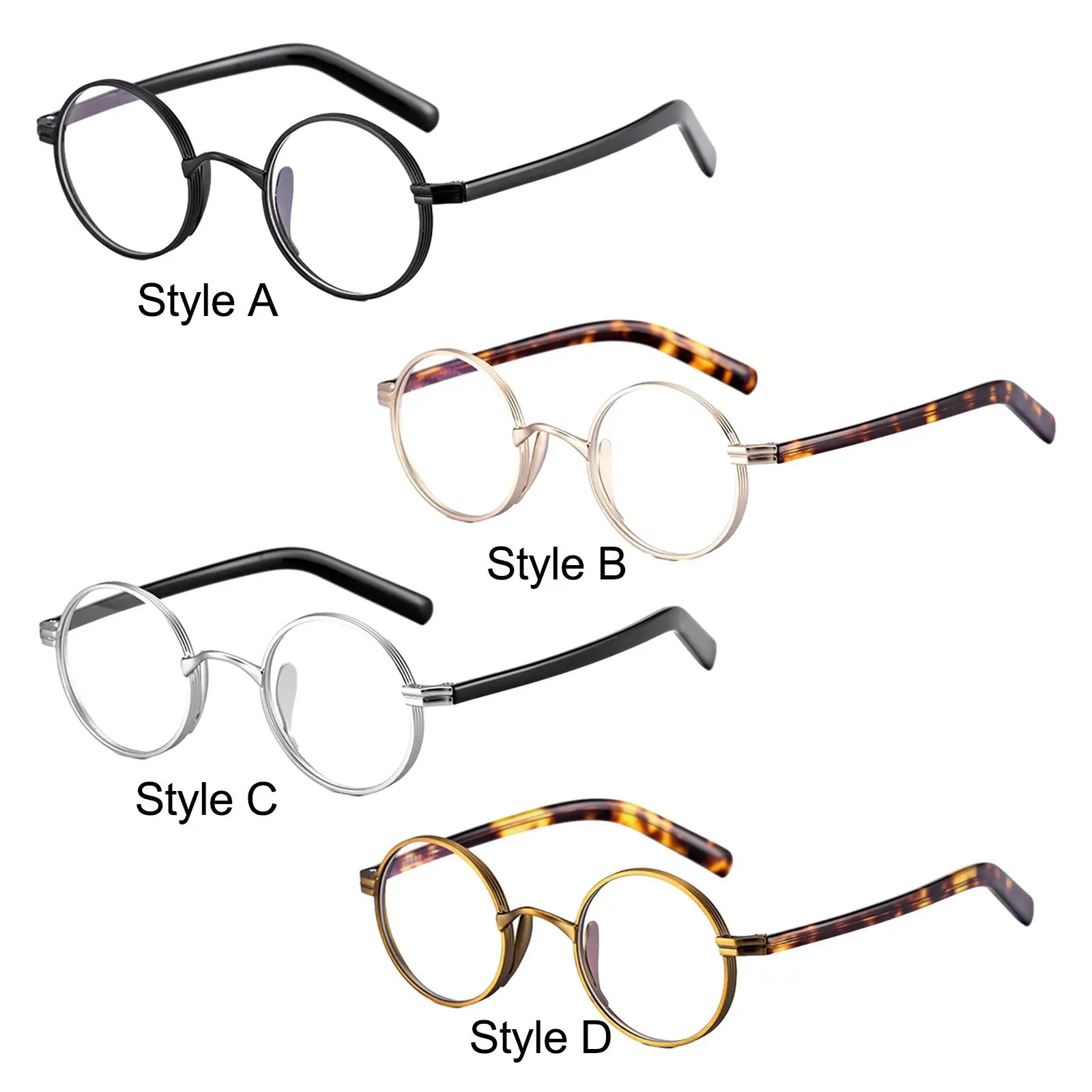 Glasses Frames Titanium Alloy Oval Oversized Retro for Men Women Comfortable to Wear Ultralight Eyeglasses Frames Eyewear Frames