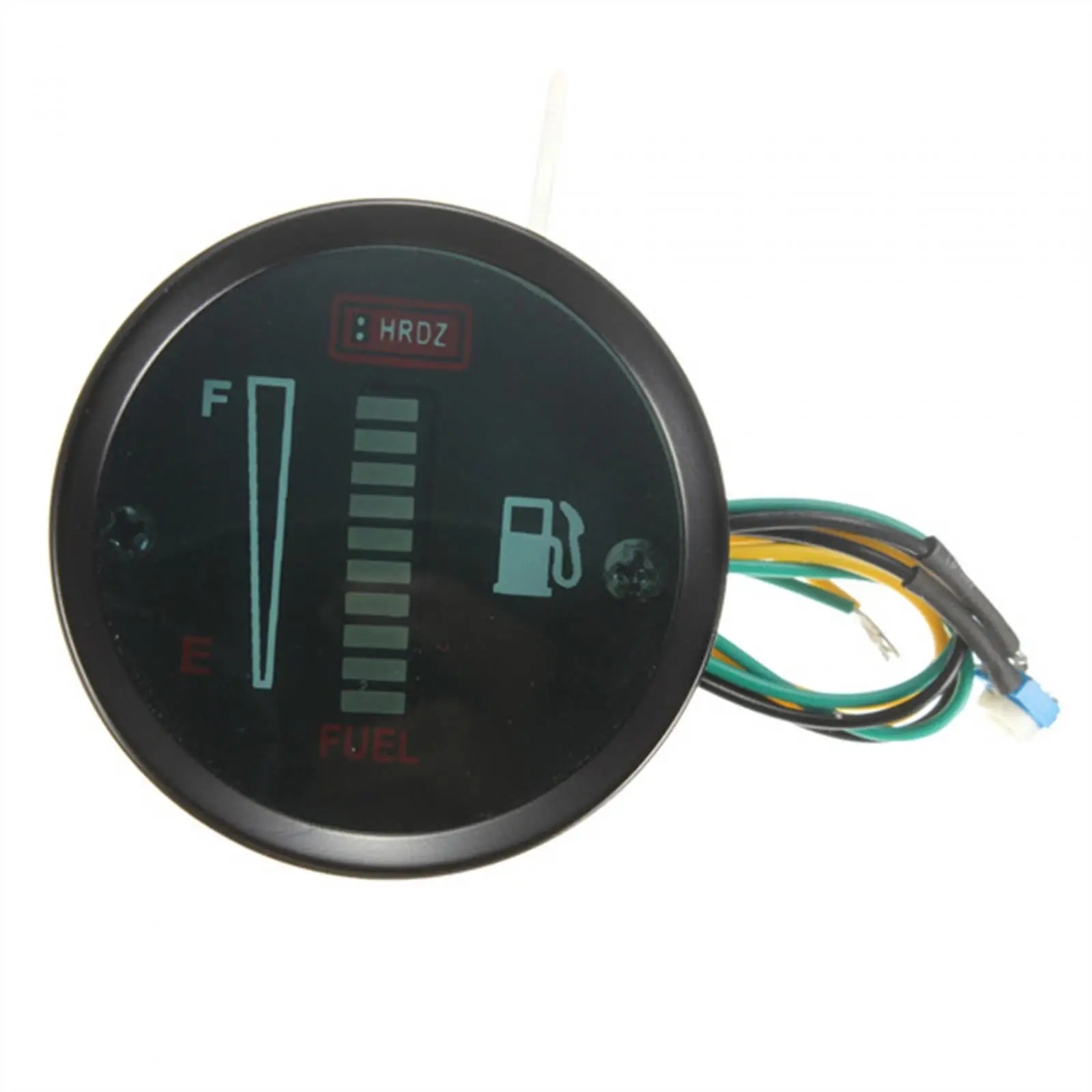 Car Motorcycle Fuel Level Display Gauge Replacement Vehicle SUV Large Screen 52mm 1 Yellow LED 1 Red LED 8 Blue LED Display 12V