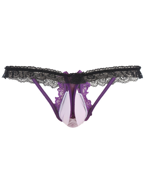C-String Tanga Uomini In Pizzo | Bianco E Nero | Taglia Unica | Costume Da Bagno Invisibile
