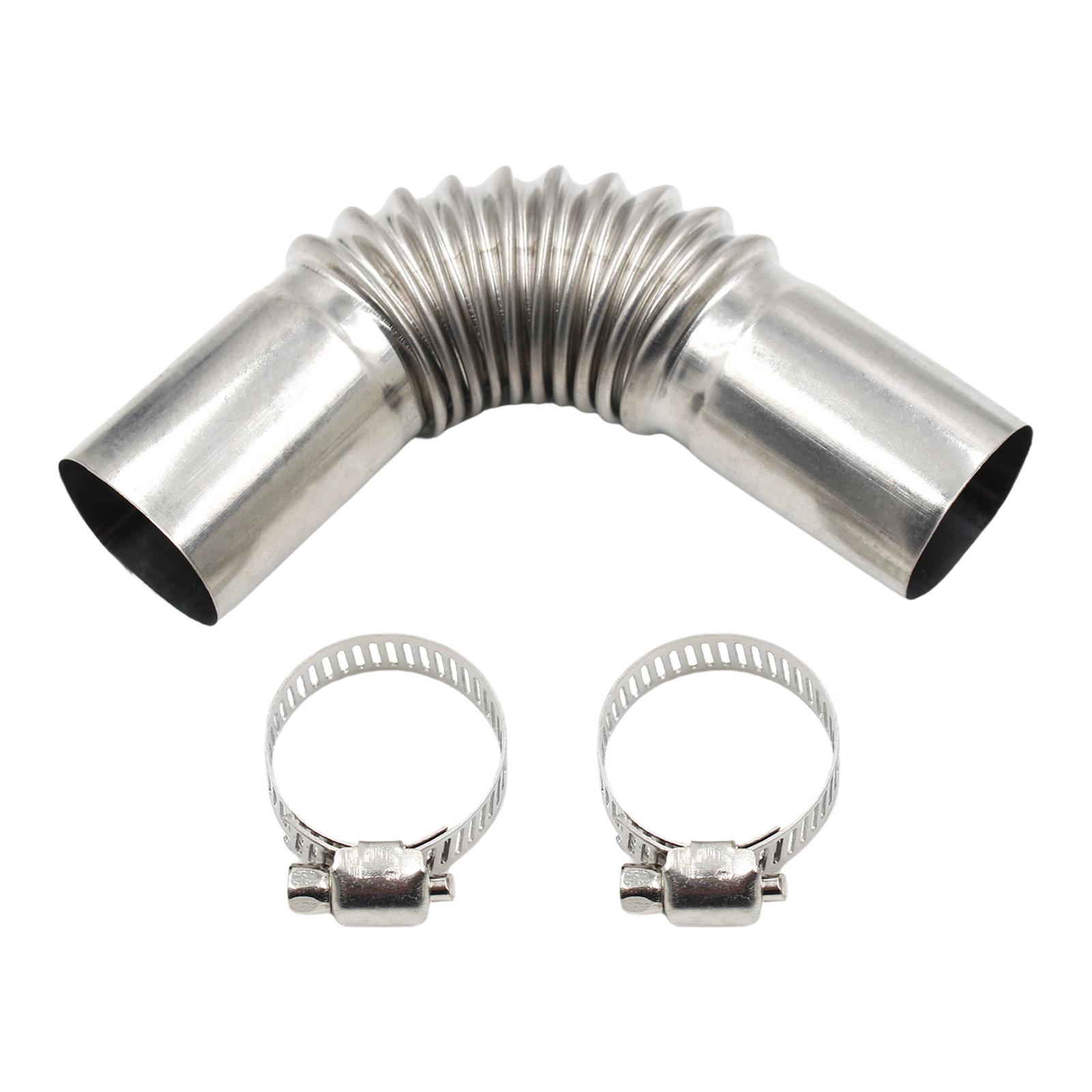 24mm Exhaust Pipe Tube Elbow Connector Windproof Cover Air Exhaust Pipes Connector for Heater Outlet Exhaust Connector