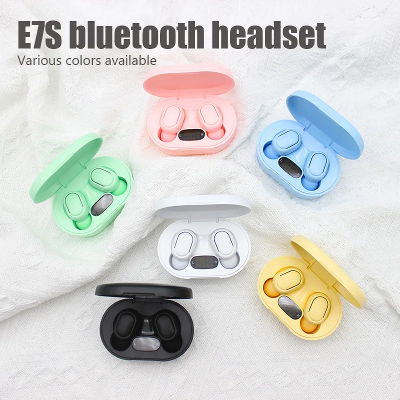 Title 6, E7S TWS Wireless Bluetooth Headset with Mic LED...