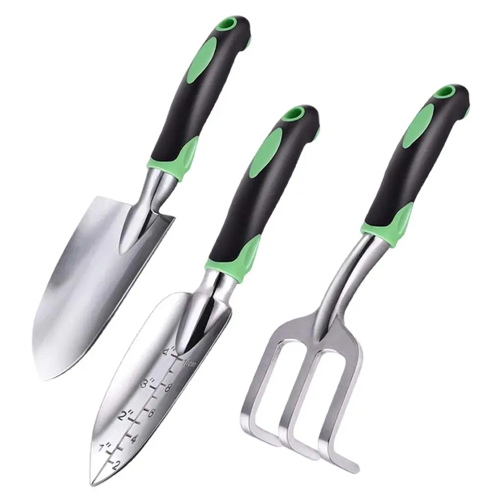3 Pieces Gardening Tool Set Hand Tool Gardening Lovers Gifts Heavy Duty for Transplanting Loosening Soil Planting Aerating