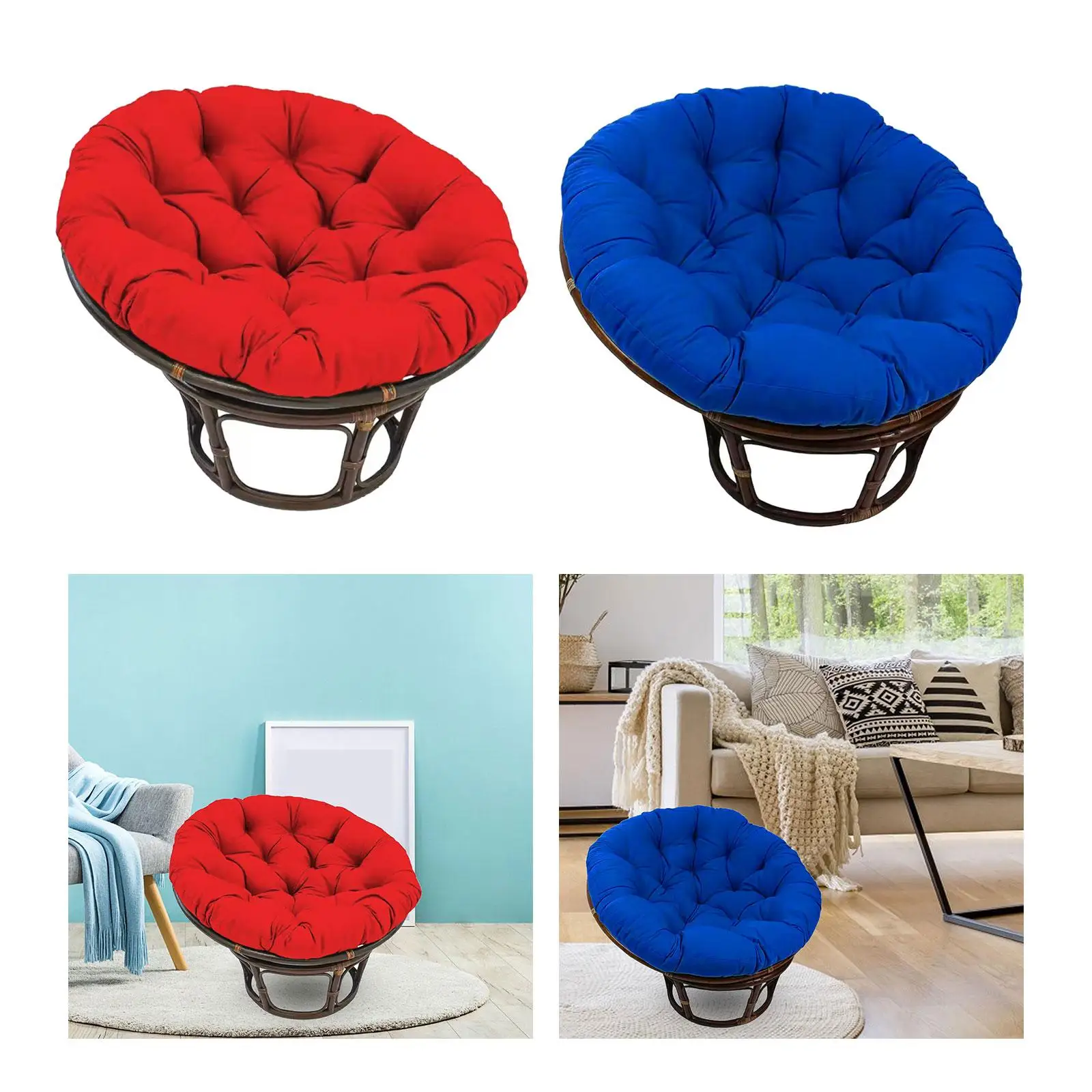 Egg Chair Swing Chair Pads Hammock Chair Cushions Thickened Overstuffed Round Cushion for Indoor or Outdoor Swing Chairs