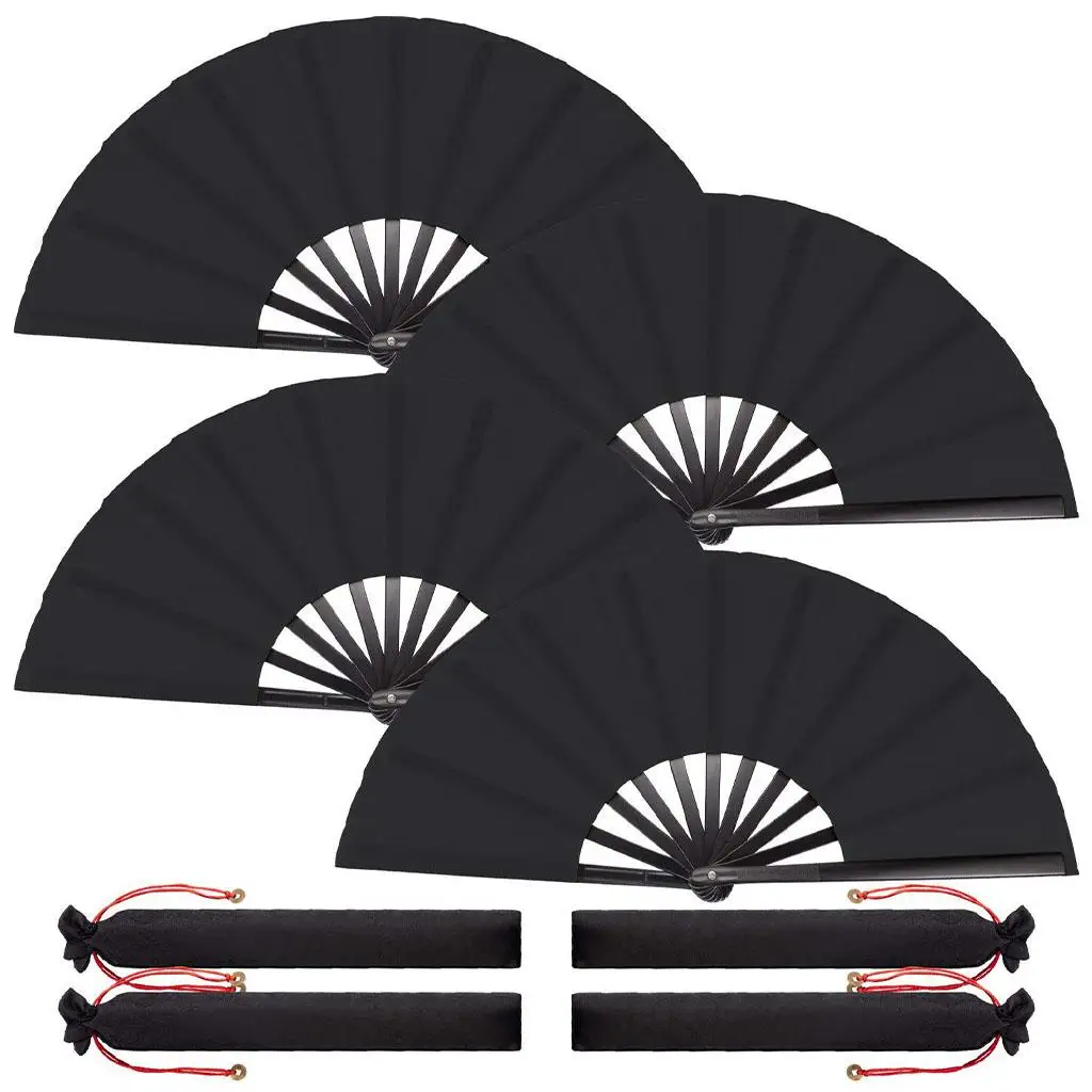 4 pieces Large Handheld Folding Fan Chinease Japanese   Party
