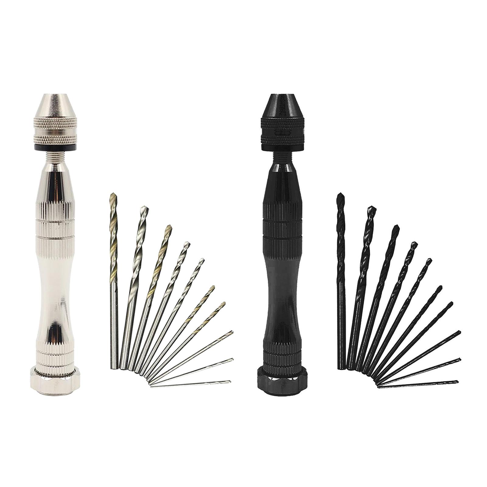 Pin Vise Hand Drill Bits 0.8-3mm Twist Drills Hand Drill Bits Set for Model Making Diamond