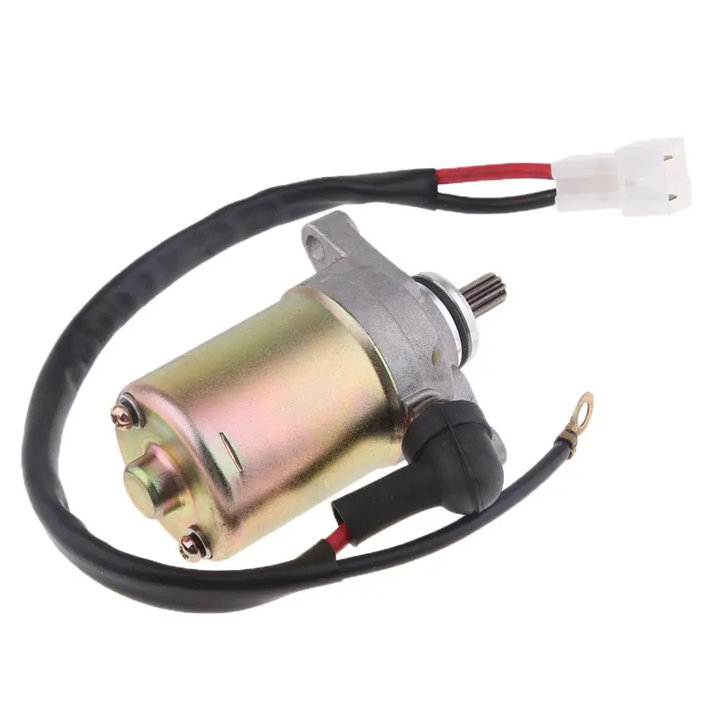 Electric Starter Motor w/ Cable for 49cc / 50cc Jog Engines