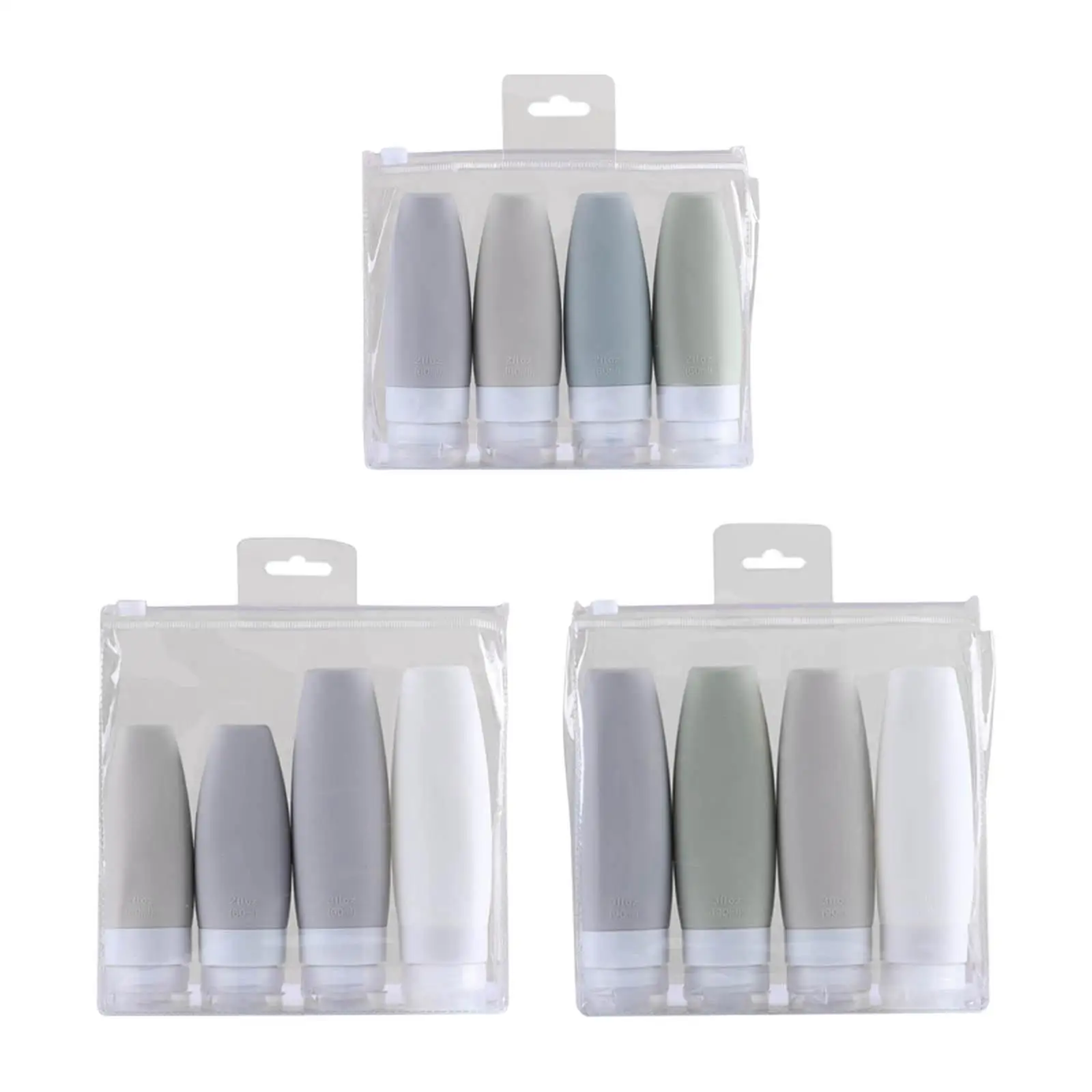Silicone Travel Bottles, Liquid Container Organizer Shampoo Tube Kit for Conditioner