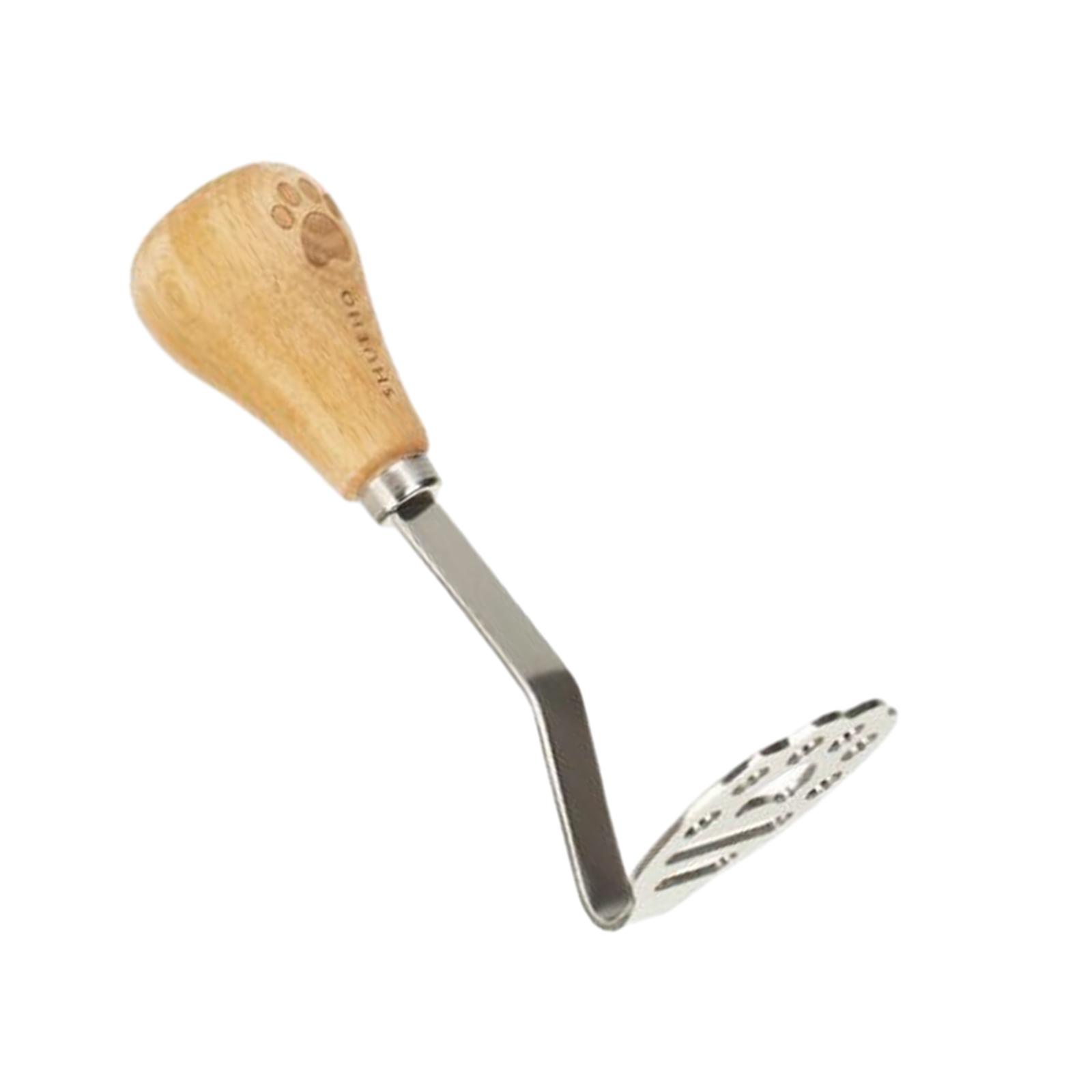 Heavy Duty Stainless Steel Potato Masher Easy to Clean to Use Hand Masher Potato Smasher for Food Fruits Refried Beans