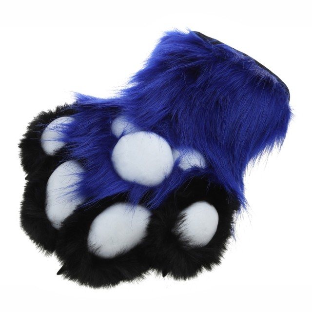 Kdjsic Paire De Gants Pattes Gonflées Demi-Doigts Manga Lolita Gothique - Fourrure Longue | Cosplay Animal