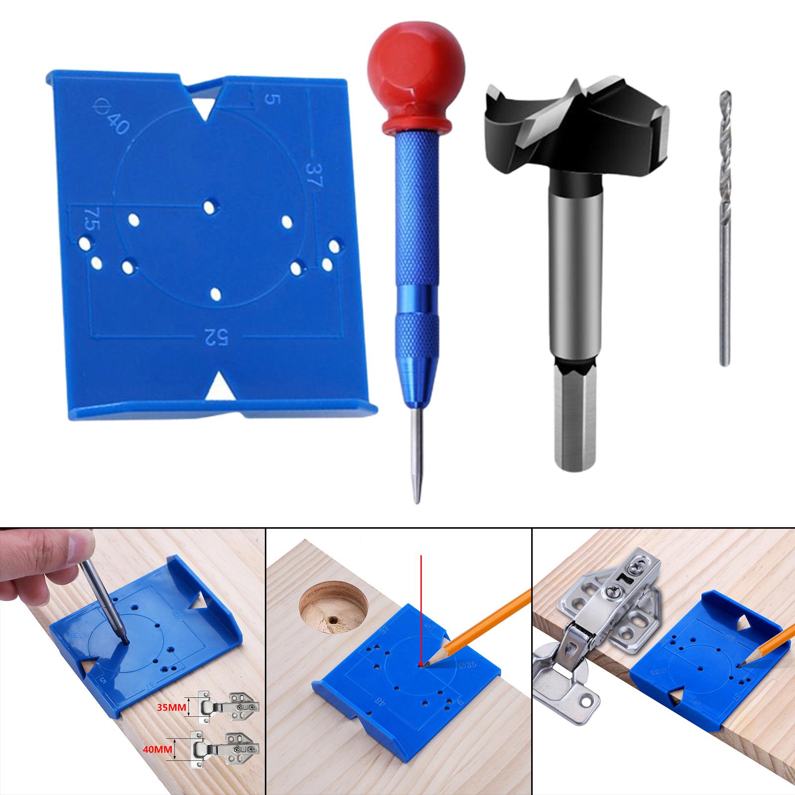 Hinge Opening  Woodworking Tool Hinge Hole Drilling Guide  Hinge Hole Positioning Ruler for Closet Door Furniture