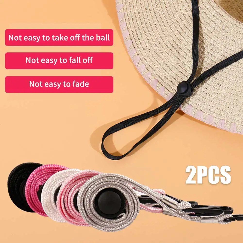 2pcs Portable Hat Windproof Rope Widen Cap Retainer Buckle Adjustable Thickened 
