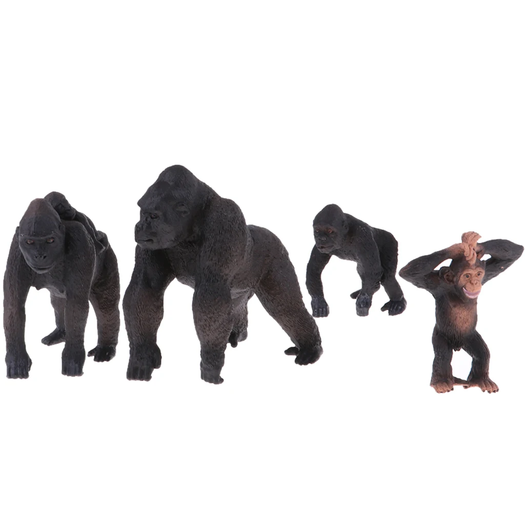 4 pieces gorilla figure game figure animal figure decoration figure children