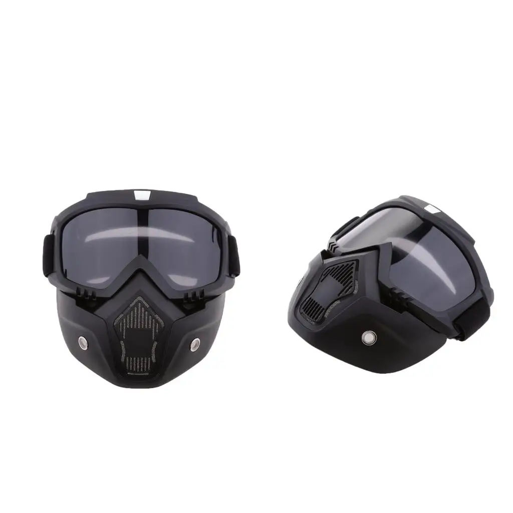 2x Detachable Face    Goggles Universal for Motorcycles