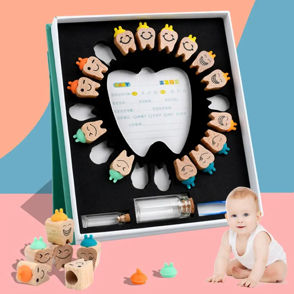 Tooth Shaped Baby Deciduous Tooth Holder Infant Milk Teeth Organizer Box affordable newborn photography
