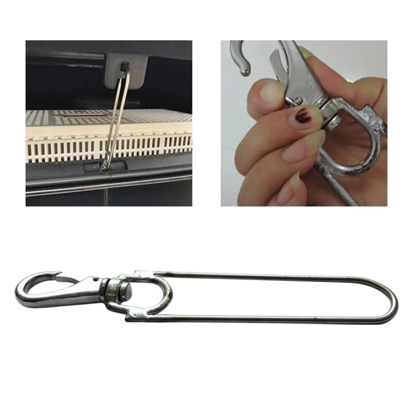 Stainless Cars Rear Cargo Support Lobster Clasp Connect Rod for Basement Heavy Duty Lid, Floor Hatch Door,Cabinet,Box,Boat
