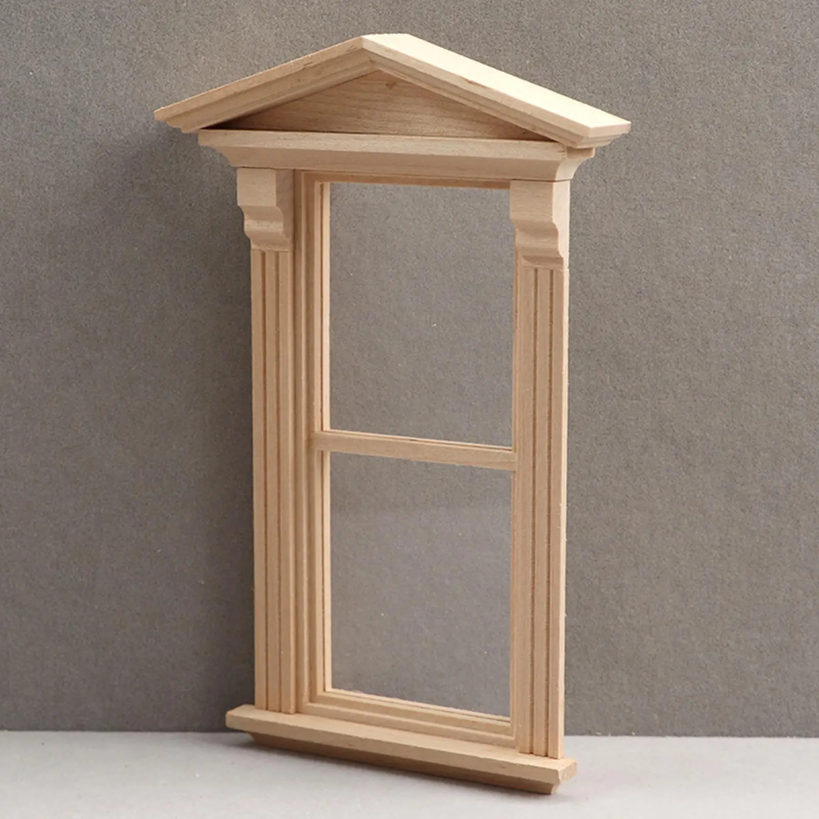 1:12 Miniature Wooden Window DIY Scene Accessories Dollhouse Decoration Accessories Decoration Durable for Garden Yard Decor