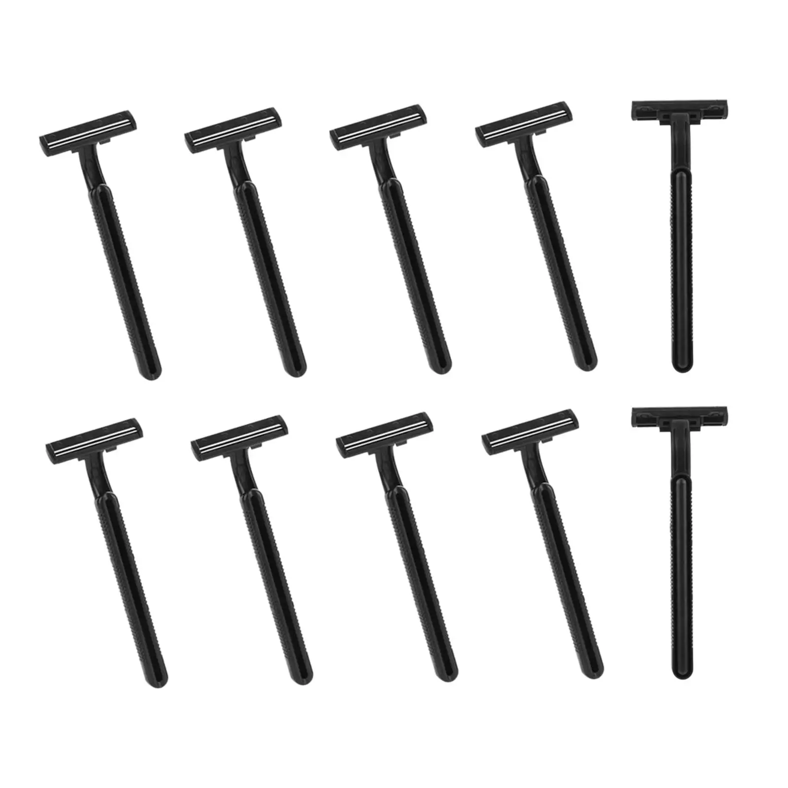 10Pcs Disposable Shaver Long Non Slip Handle Grooming Tool Shaver Face Hair Removal for Men Barber Shop Use Travel