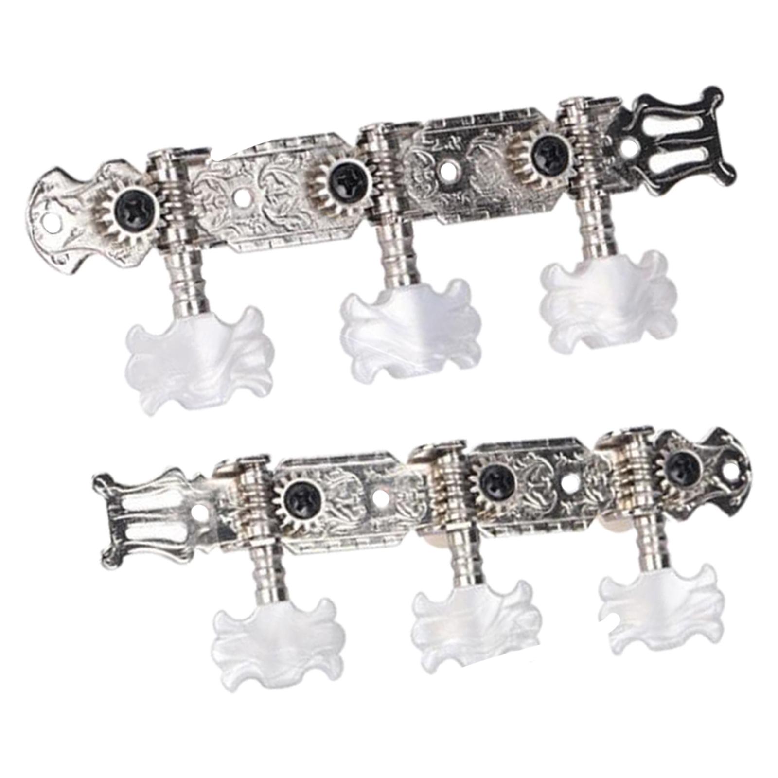 2 Pieces Metal Guitar String Tuning Pegs Machine Heads Tuners Keys for Classical Guitar Accessories