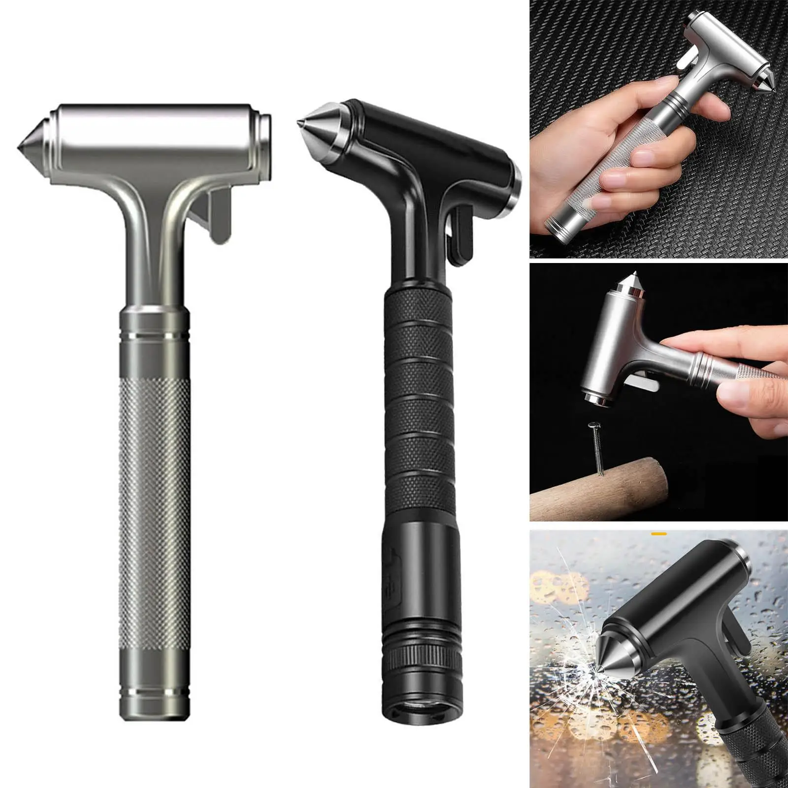Car Safety Hammer, Built in  Cutter  Tool,  Window Glass Breaker Emergecy Portable Cars Supplies Multi Function