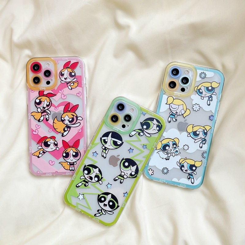 iphone 13 pro max clear case JOME Cute Cartoon Powerpuff Girls Phone Cover For iPhone 11 12 pro 13 Pro Max 7 8 Plus Xr X XS MAX Case iphone 13 pro max clear case