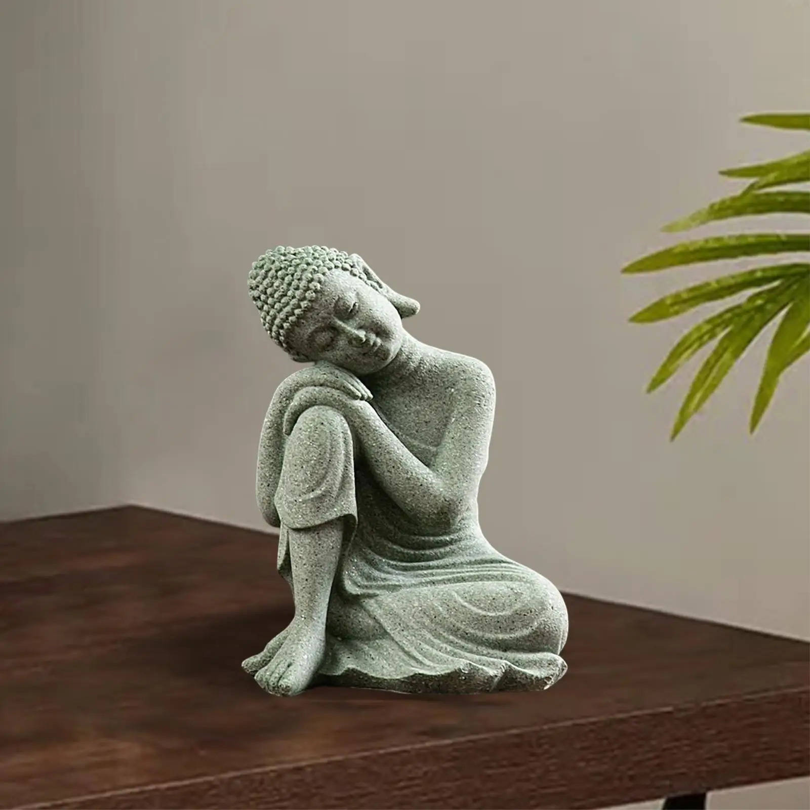 Small Buddha Statue Ornament Yoga Figurines rustic zen Oriental Decorative for Meditating Desktop Office Indoor Desk