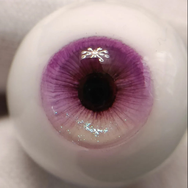 18mm to 22mm Half Round Resin Doll Eyes ~ Glass - Like ~ For Reborn Dolls ~  Realistic Iris Blue 03