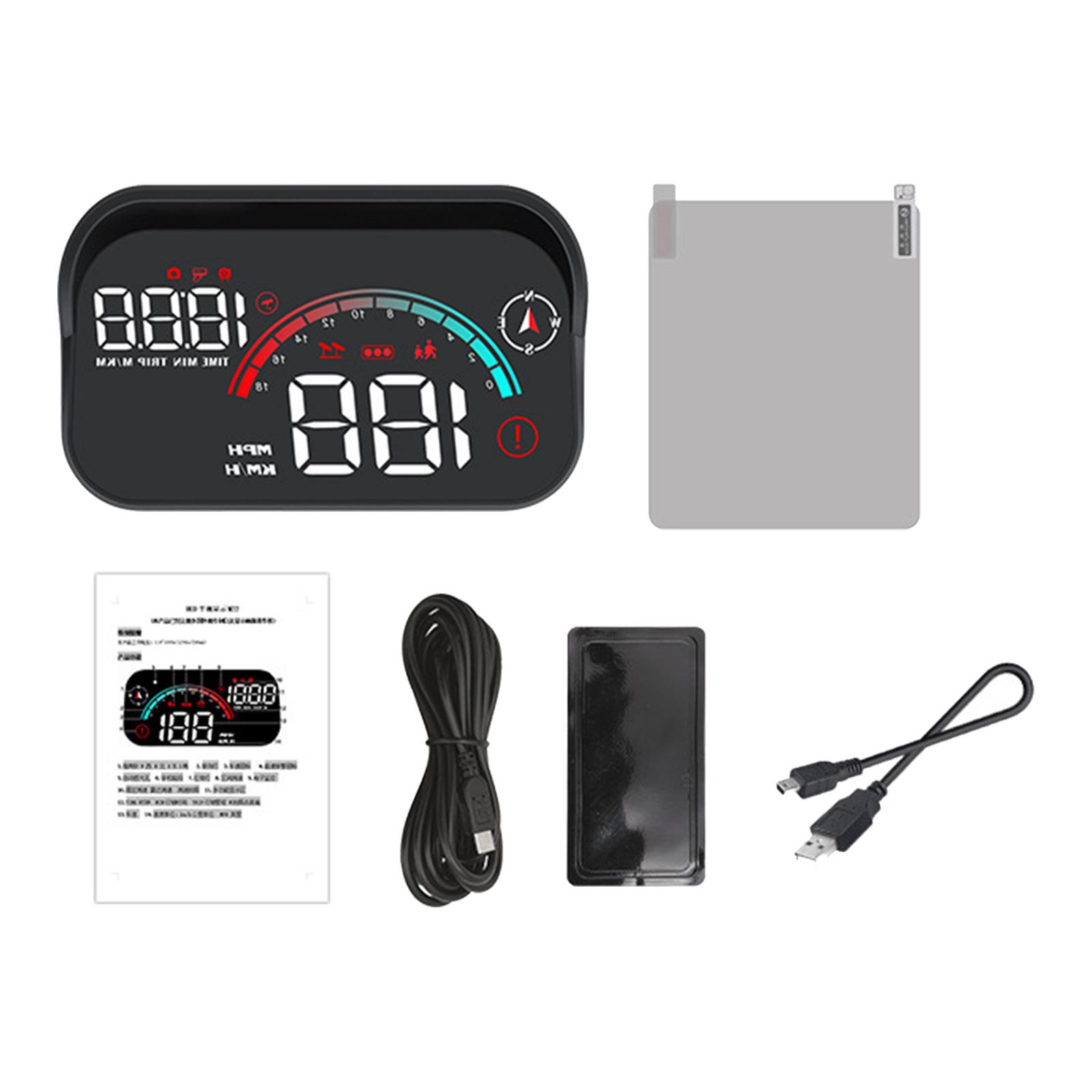 Car HUD Head up Speed Meter Display over Speed Warning for Buses Trucks