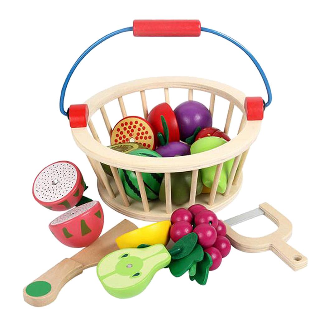 Farmer's Market Fruit and Vegetable Set, Kids Pretend Play Cutting Food , 12 Piece/Set, Ages 3+