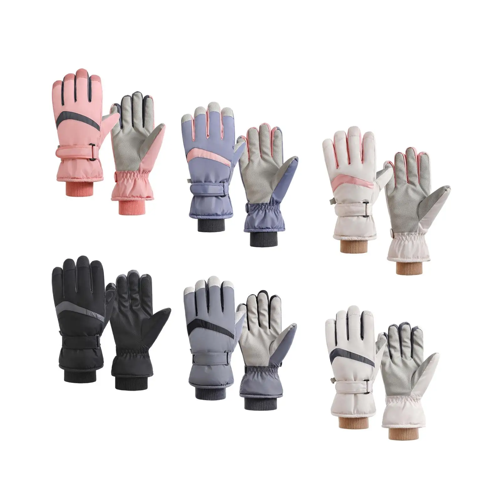 Ski Gloves for Cold Weather Touch Screen Windproof Winter Warm Gloves for