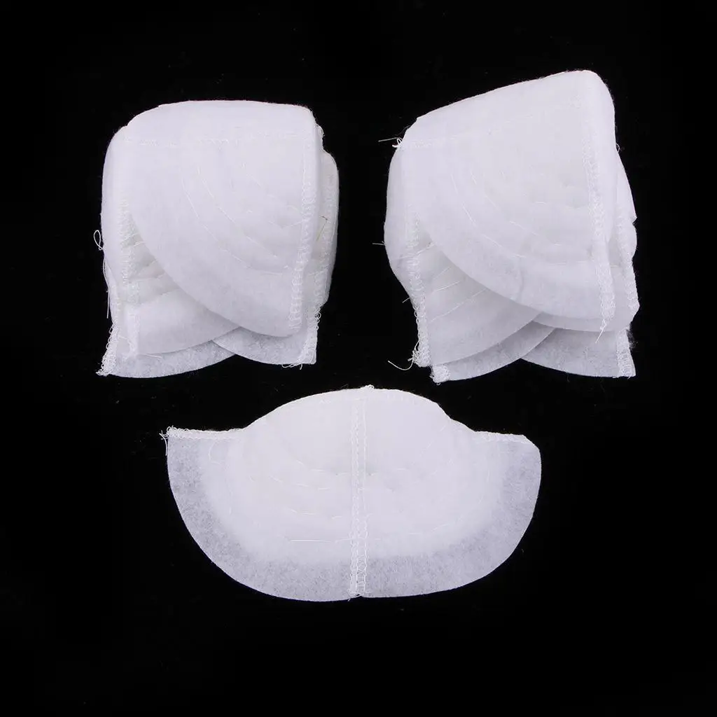 5 Pairs White  Moulded Clothing Shoulder Pads for Sewing Crafts