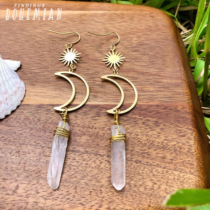 healing crystal earrings