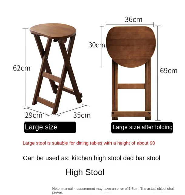 Sgabello alto 84.5cm sedia posteriore pieghevole in bambù Mazha panca  portatile salvaspazio per uso domestico sedile da cucina marrone scuro -  AliExpress