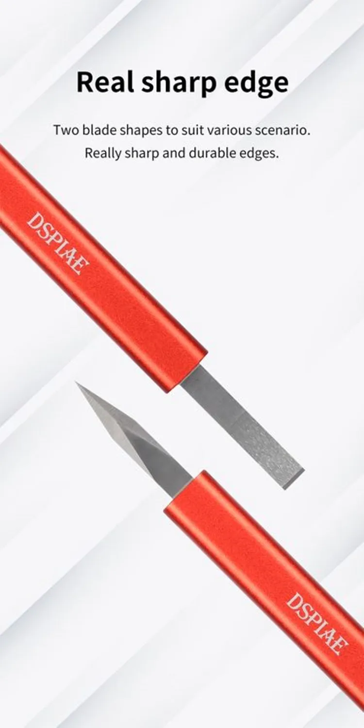 DSPIAE AT-TSA/B Broad Edge Broach With Aluminum Alloy Handle For Model Making Gundam Hobby DIY Tool