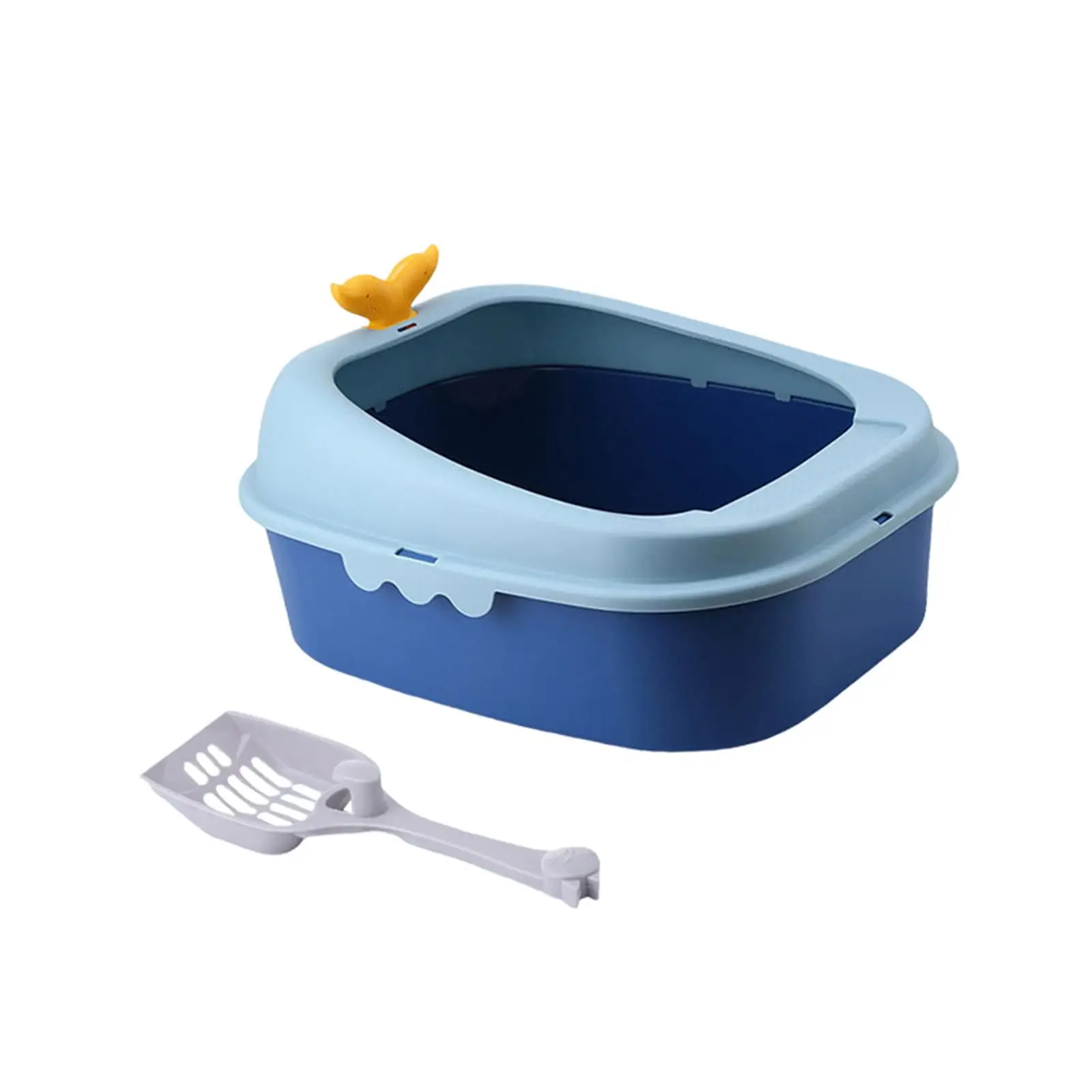 Cat Toilet Open Top Pet Litter Tray Cat Sand Box Splashproof PP Cat Litter Tray for Dog Cats Small Pets Kittens Easy to Clean