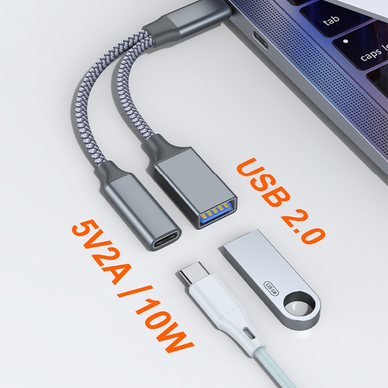 PD10W Schnelllade-USB-Typ-C-zu-USBC-OTG-Adapterkabel für Mobiltelefon-Laptop – Detail 4