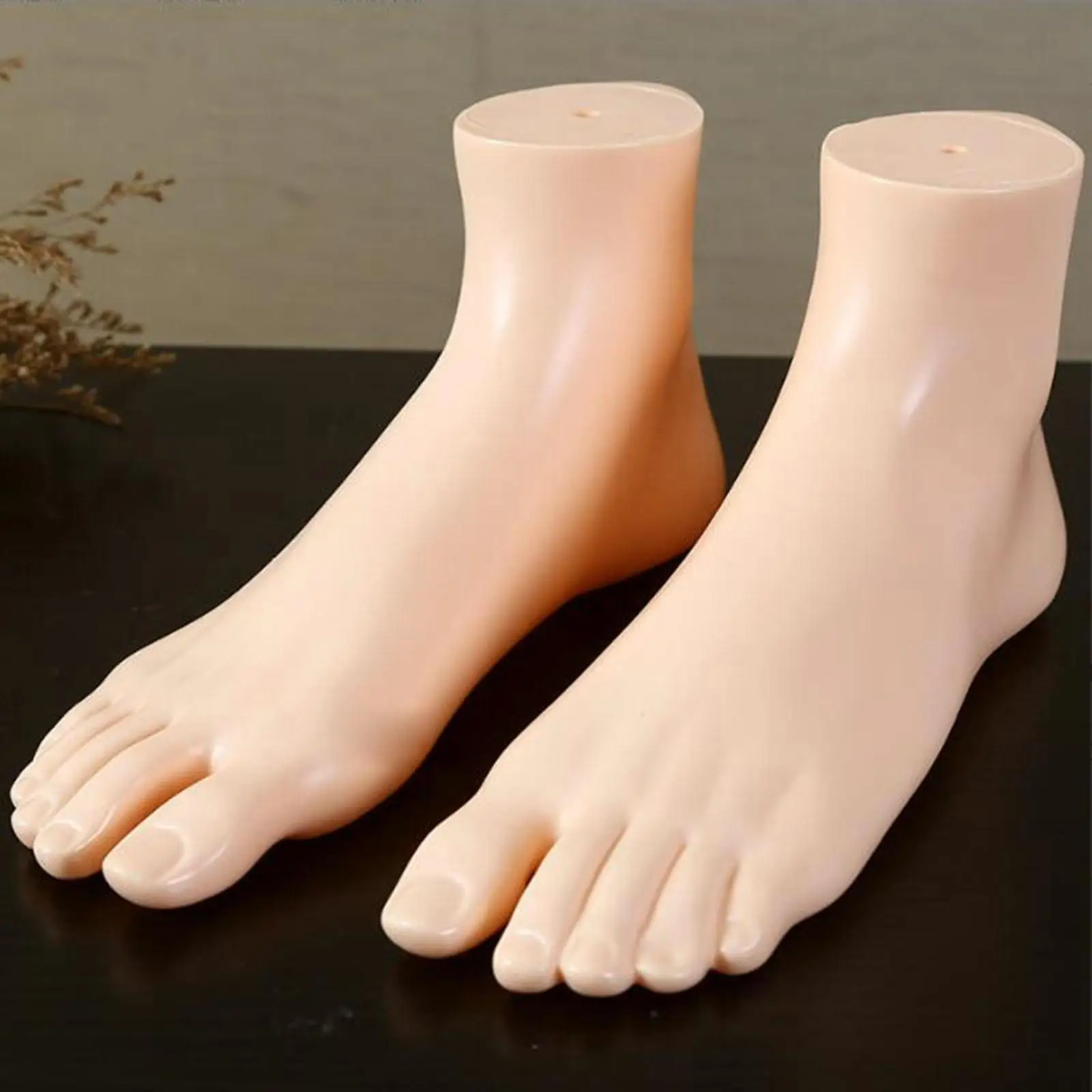 PVC Mannequin Feet Female Foot Socks Display Props Ankle Bracelet Foot for Short Stocking Sandal Toe Rings Store Countertop